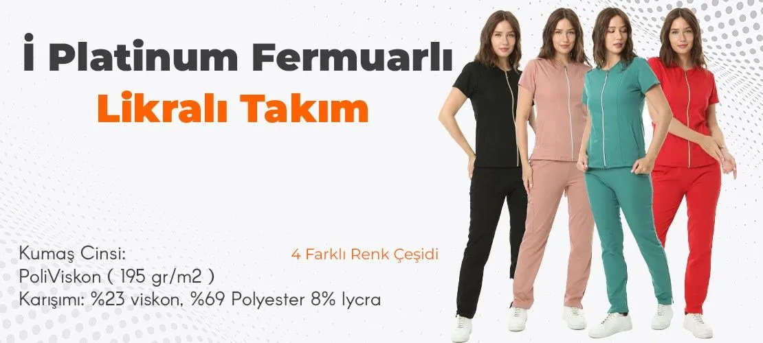 İ-Platinum Fermuarlı Likralı Takım