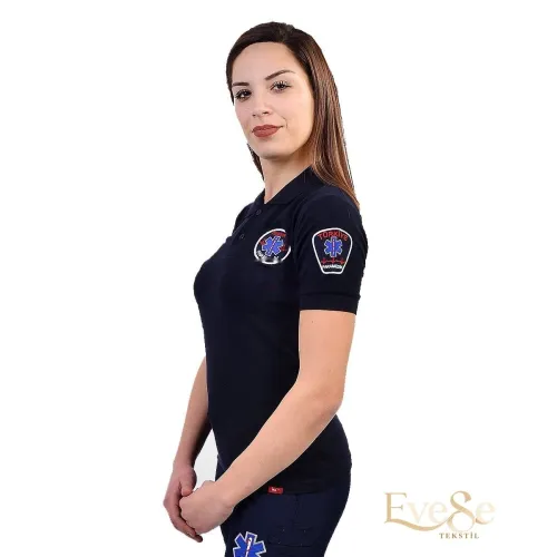 Paramedik Lakost Kısa Kol T-Shirt Lacivert