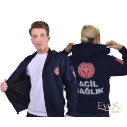 112 Kapüşonlu Polar Lacivert 112 Kapüşonlu Polar Lacivert