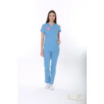 Alaska Mavisi Doktor Hekim Forması Likralı Scrubs Takım (Alaskan Blue) Alaska Mavisi Doktor Hekim Forması Likralı Scrubs Takım (Alaskan Blue)