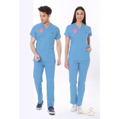 Alaska Mavisi Doktor Hekim Forması Likralı Scrubs Takım (Alaskan Blue) Alaska Mavisi Doktor Hekim Forması Likralı Scrubs Takım (Alaskan Blue)