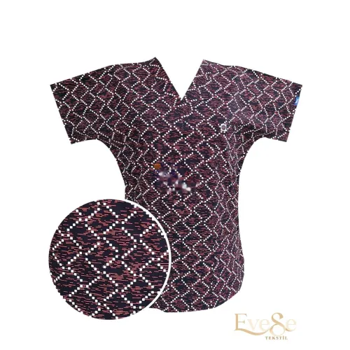 Likralı Desenli Üst (Kırmızı Galaxy Çizgiler) Likralı Desenli Üst (Kırmızı Galaxy Çizgiler)