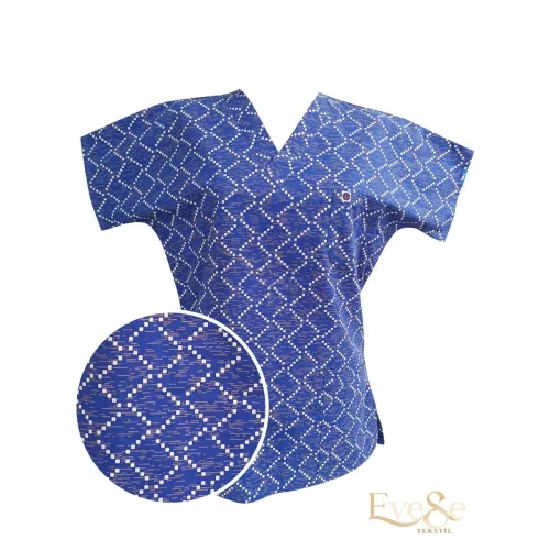 Likralı Desenli Üst (Mavi Galaxy Çizgiler) Likralı Desenli Üst (Mavi Galaxy Çizgiler)
