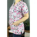 Pembe Güller - Likralı Terikoton Üst Desenli Pembe Güller - Likralı Terikoton Üst Desenli