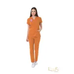 Turuncu Klinik Destek İşçi Forması Likralı Scrubs Takım (Orange Ochre) Turuncu Klinik Destek İşçi Forması Likralı Scrubs Takım (Orange Ochre)
