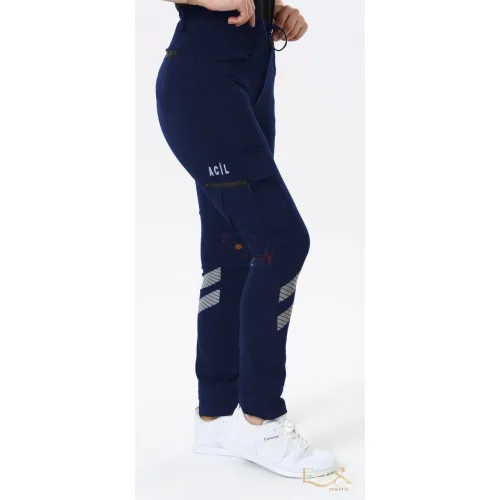 112 Trekking Çok Cepli Likralı Tactical Pantolon (Slim Fit)